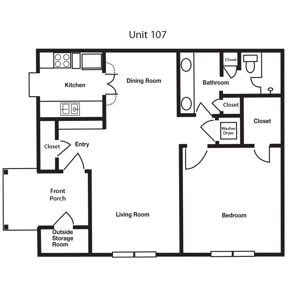 Unit 107 Floor Plan